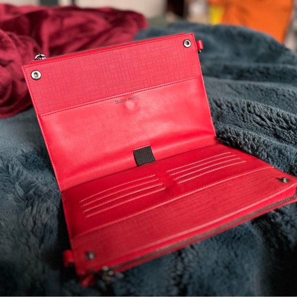 Authentic Red Dagne Dover Essentials Wallet Bag - Picture 2 of 4